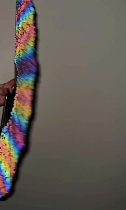 ⚡Neonweb – Hálómintás holografikus legyező